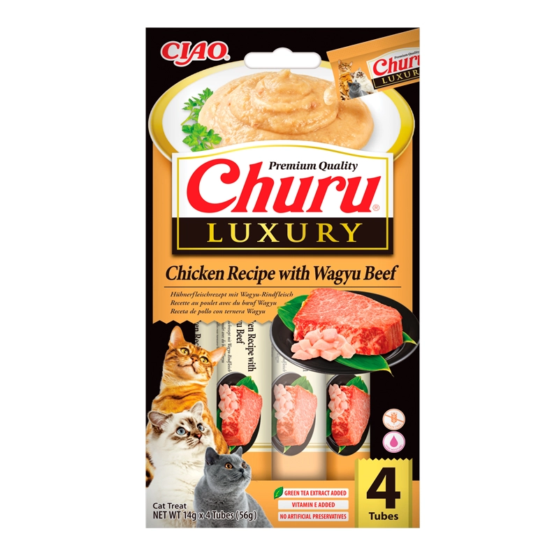 CHURU CAT LUXURY CHICKEN WITH WAGYU RECIPE | 4X14g