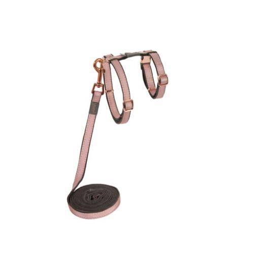 Rogz Peitoral + Trela UrbanCat Control, Rosa