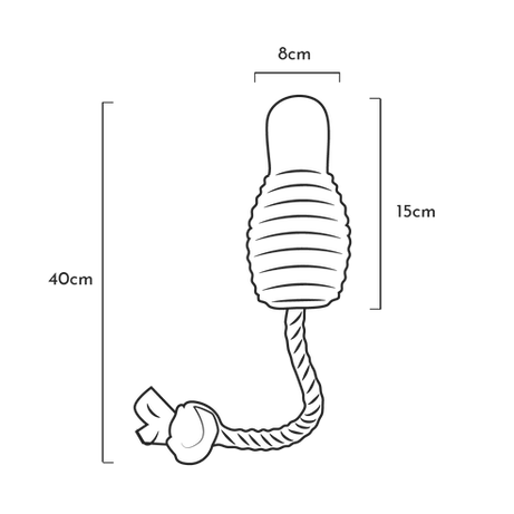 Brinquedo para cães - Rub Bouncy with Rope
