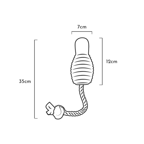 Brinquedo para cães - Rub Bouncy with Rope