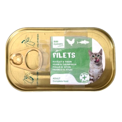 BUBI NATURE - FILETES DE FRANGO/ATUM EM CALDO 85G