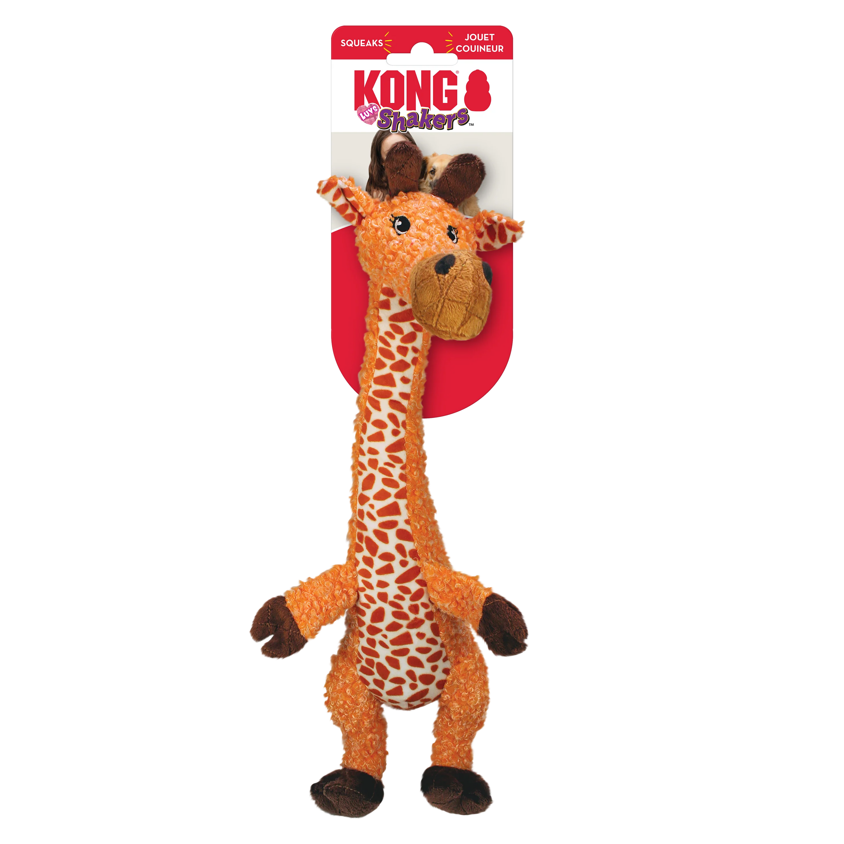 KONG Shakers Luv’s – Girafa de Peluche para Cães | L