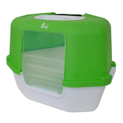 Cat Love WC de Canto Fechado para Gato – Verde