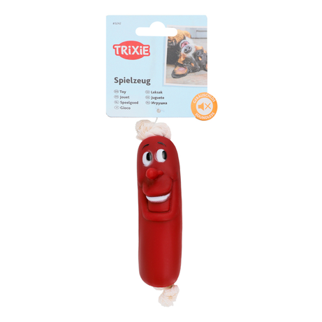 TRIXIE Vinyl Sausage with Rope for Dogs - 11 cm and 75 cm