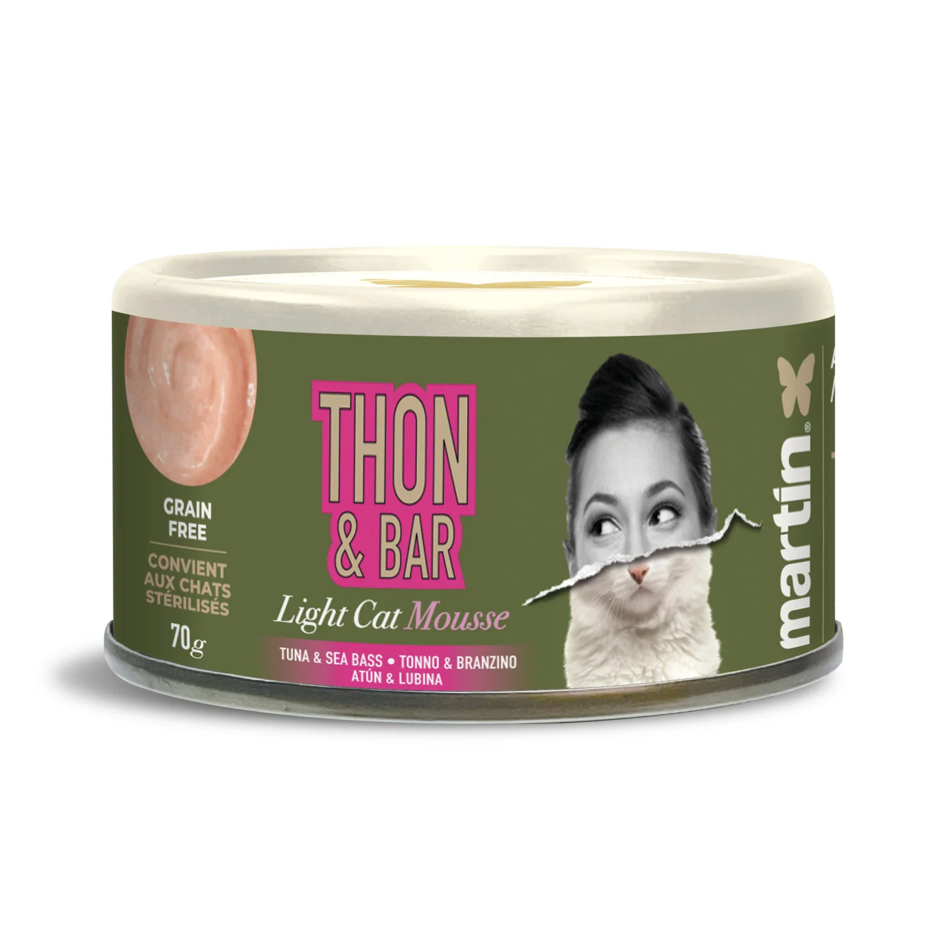 MARTIN Light Filete de Atum e Robalo para Gatos 70 g
