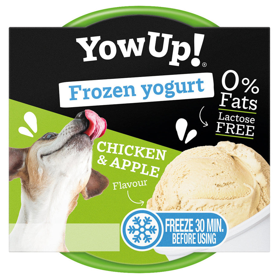 Chicken and apple frozen yogurt for dogs - YowUp!