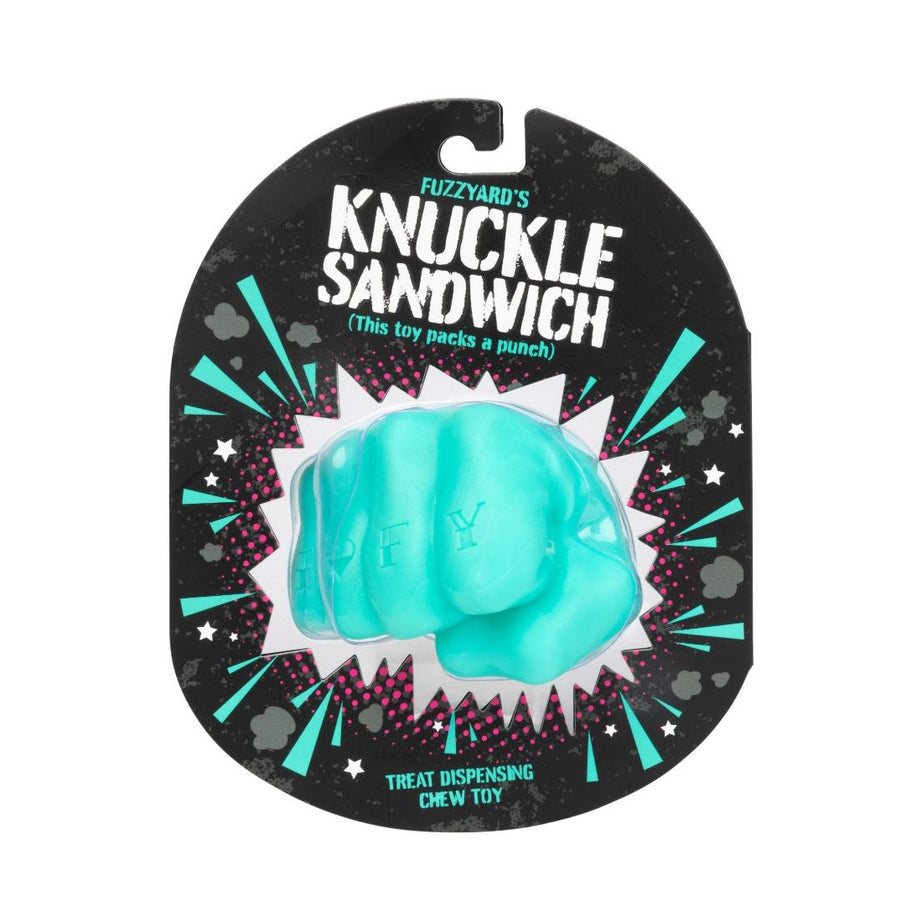 FuzzYard Brinquedo Interativo para Roer com Dispensador de Snacks – Knuckle Sandwich