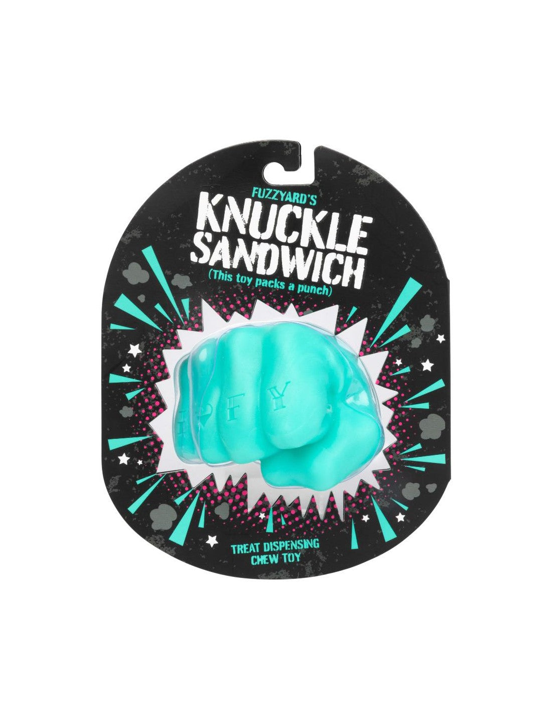 FuzzYard Brinquedo Interativo para Roer com Dispensador de Snacks – Knuckle Sandwich
