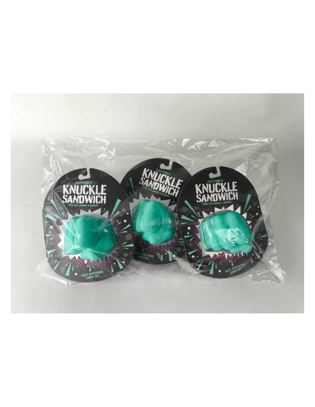 FuzzYard Brinquedo Interativo para Roer com Dispensador de Snacks – Knuckle Sandwich