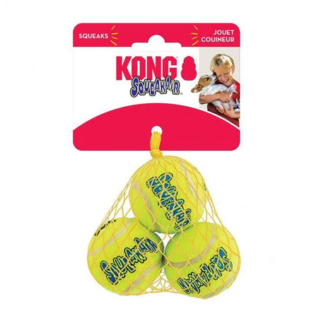 Pelota de tenis Kong Air Squeaker (paquete de 3)
