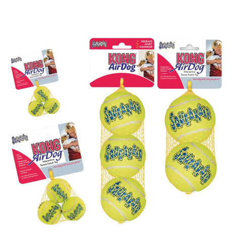 Pelota de tenis Kong Air Squeaker (paquete de 3)