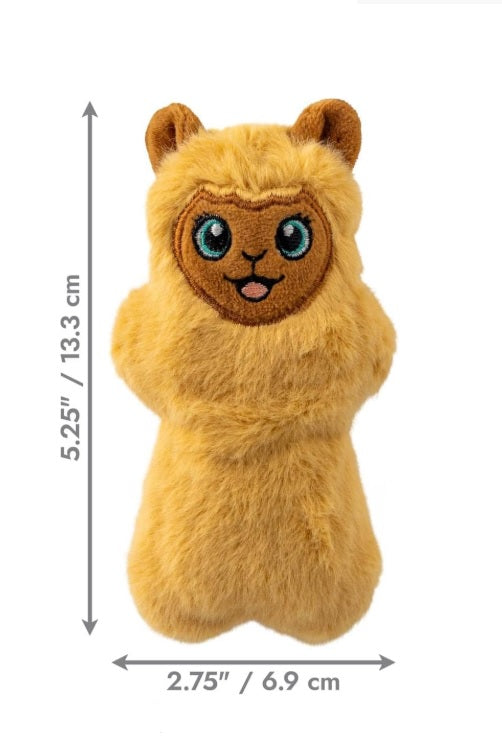 KONG Snuzzles Mini Lhama – Brinquedo de Pelúcia com Apito para Cachorros e Cães Pequenos