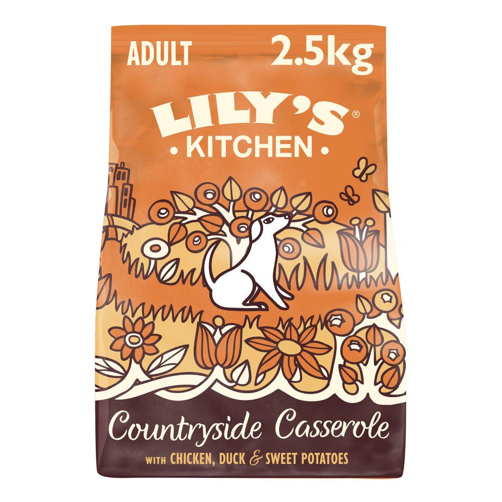 Lily's Kitchen Dog Adult Countryside Casserole with Chicken, Duck and Sweet Potatoes | 2.5 kg