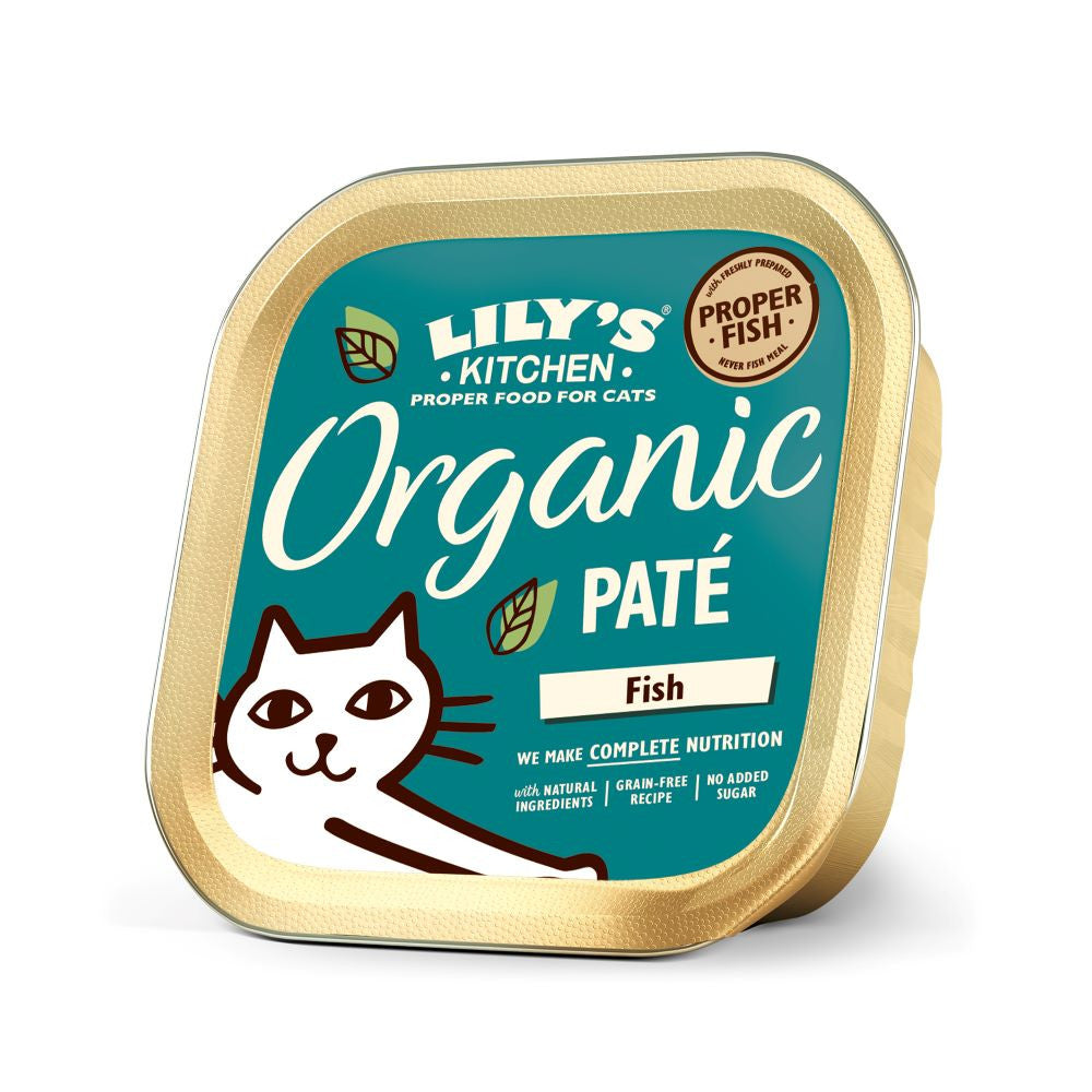 Lilys Kitchen Cat Adult Organic Paté Fish | Wet (Terrine) | 19 x 85 g