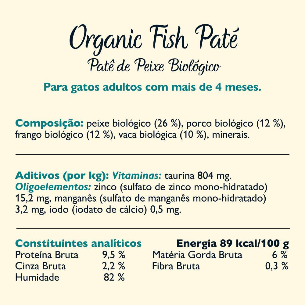 Lilys Kitchen Cat Adult Organic Paté Fish | Wet (Terrine) | 19 x 85 g