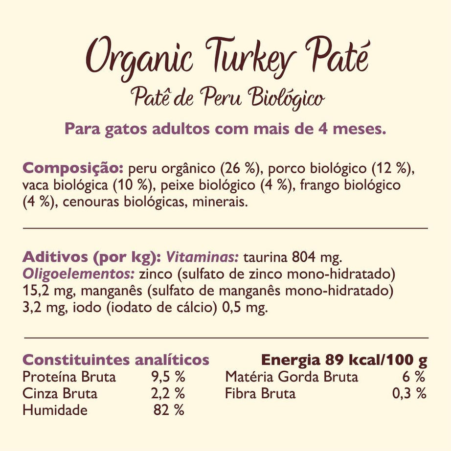 Lilys Kitchen Cat Adult Organic Paté Turkey | Wet (Terrine) | 19 x 85 g