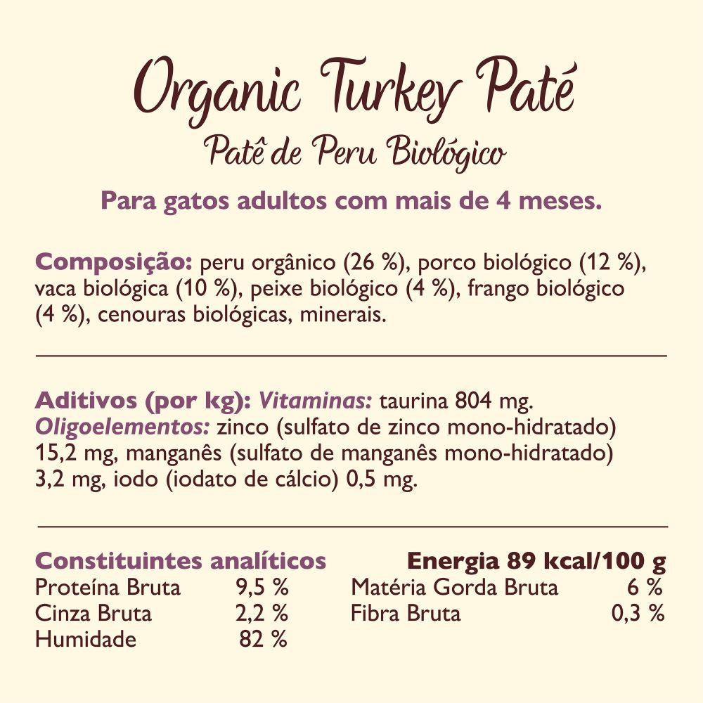 Lilys Kitchen Cat Adult Organic Paté Turkey | Wet (Terrine) | 19 x 85 g
