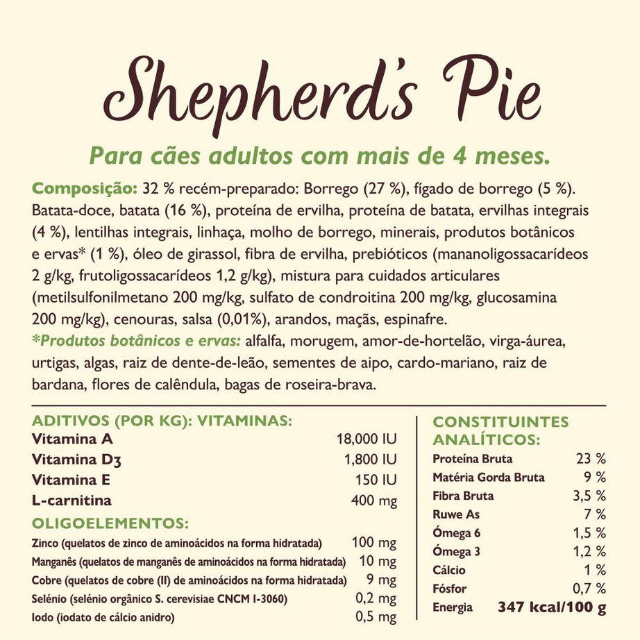 Lilys Kitchen Dog Adult Shepherds Pie - Ração seca para cão adulto - Borrego, Batata e salsa