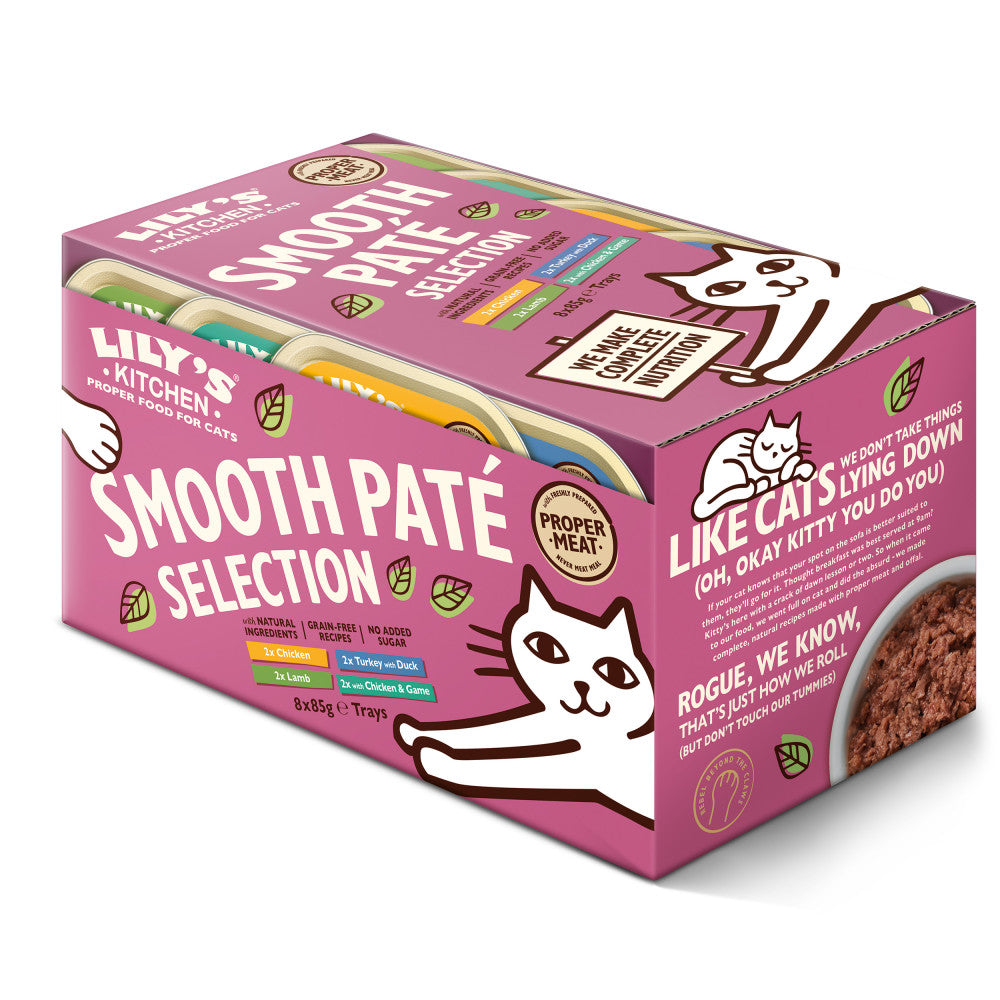 Lily's Kitchen Smooth Paté Selection - Adult Cat Paté Food - Multipack 8 x 85 g