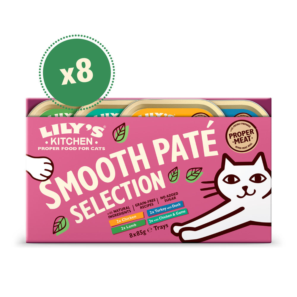 Lily's Kitchen Smooth Paté Selection - Adult Cat Paté Food - Multipack 8 x 85 g