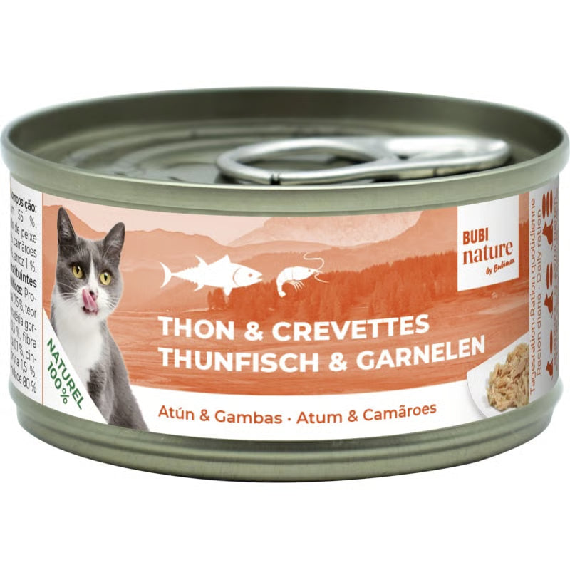 Alimento húmido BUBIMEX Bubi Nature Atum & Camarão para gato