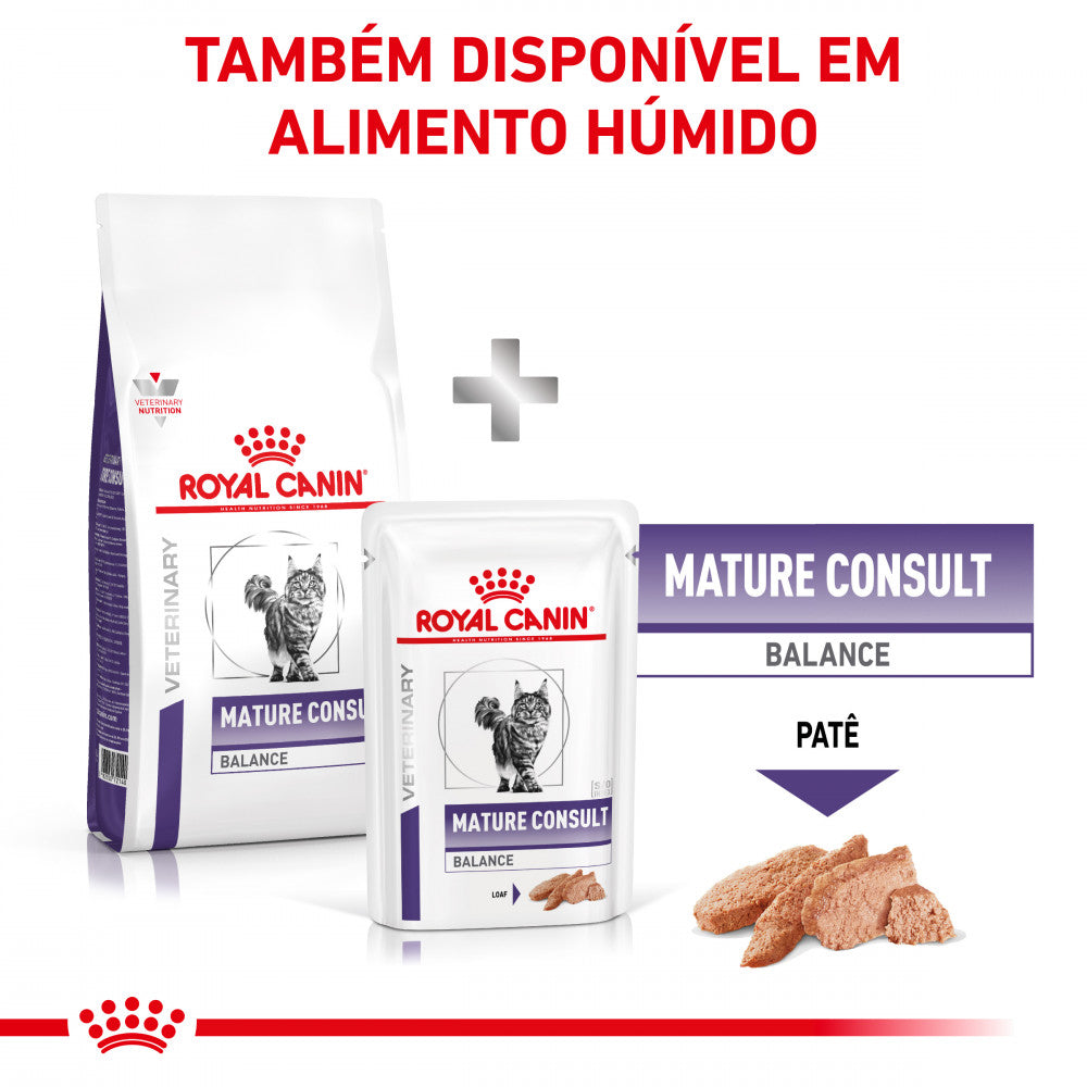 Royal Canin® Veterinary Mature Consult Balance – Ração para Gatos Adultos com mais de 7 Anos e Tendência para o Excesso de Peso