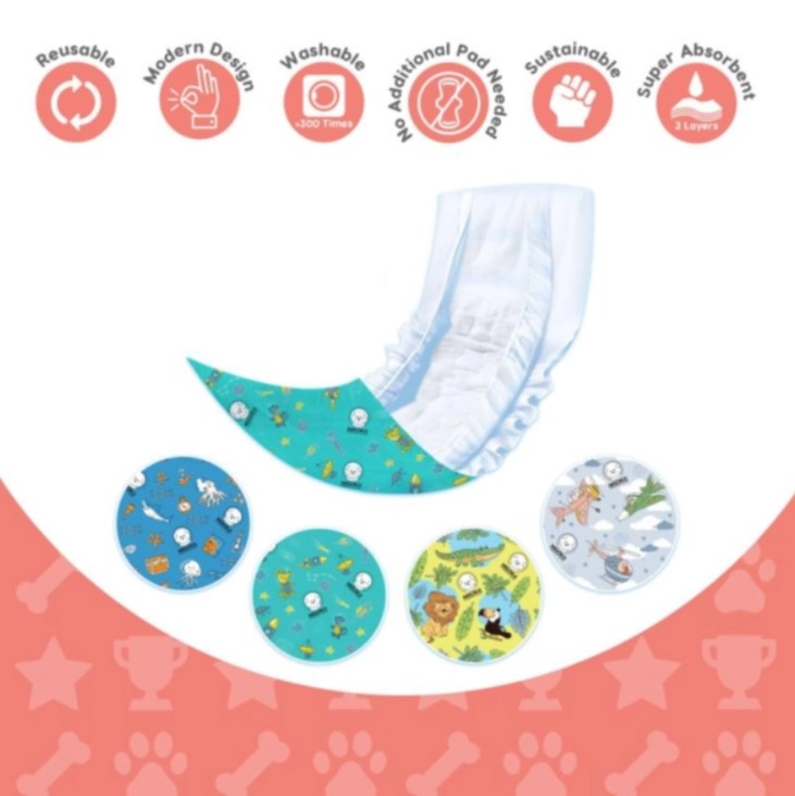 TRIXIE DISPOSABLE DIAPERS FOR MALE DOGS | 12 UNITS