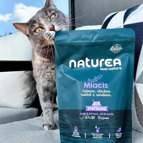Naturea Lands Miacis - Ração para gato | Salmão, frango, coelho e sardinhas