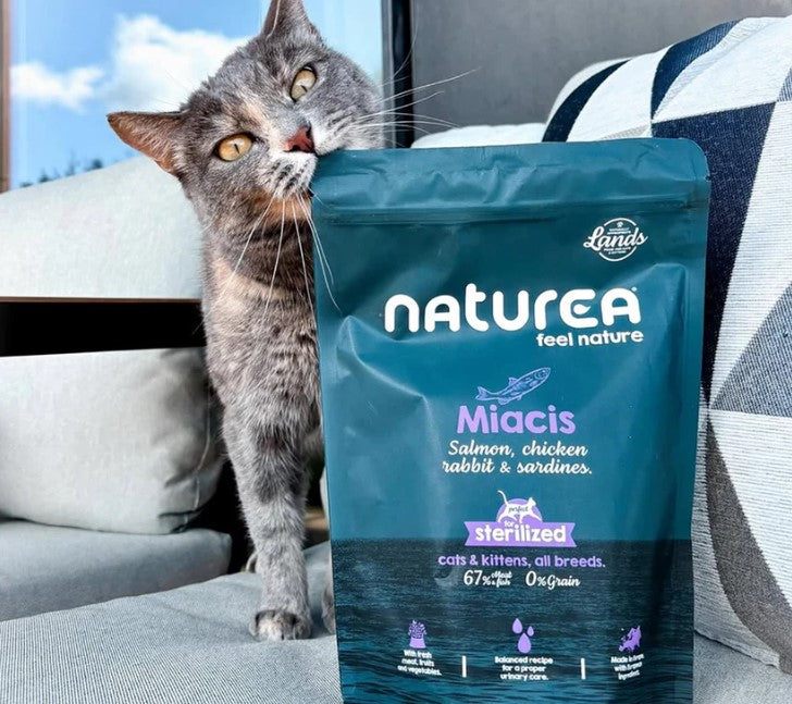 Naturea Lands Miacis - Ração para gato | Salmão, frango, coelho e sardinhas