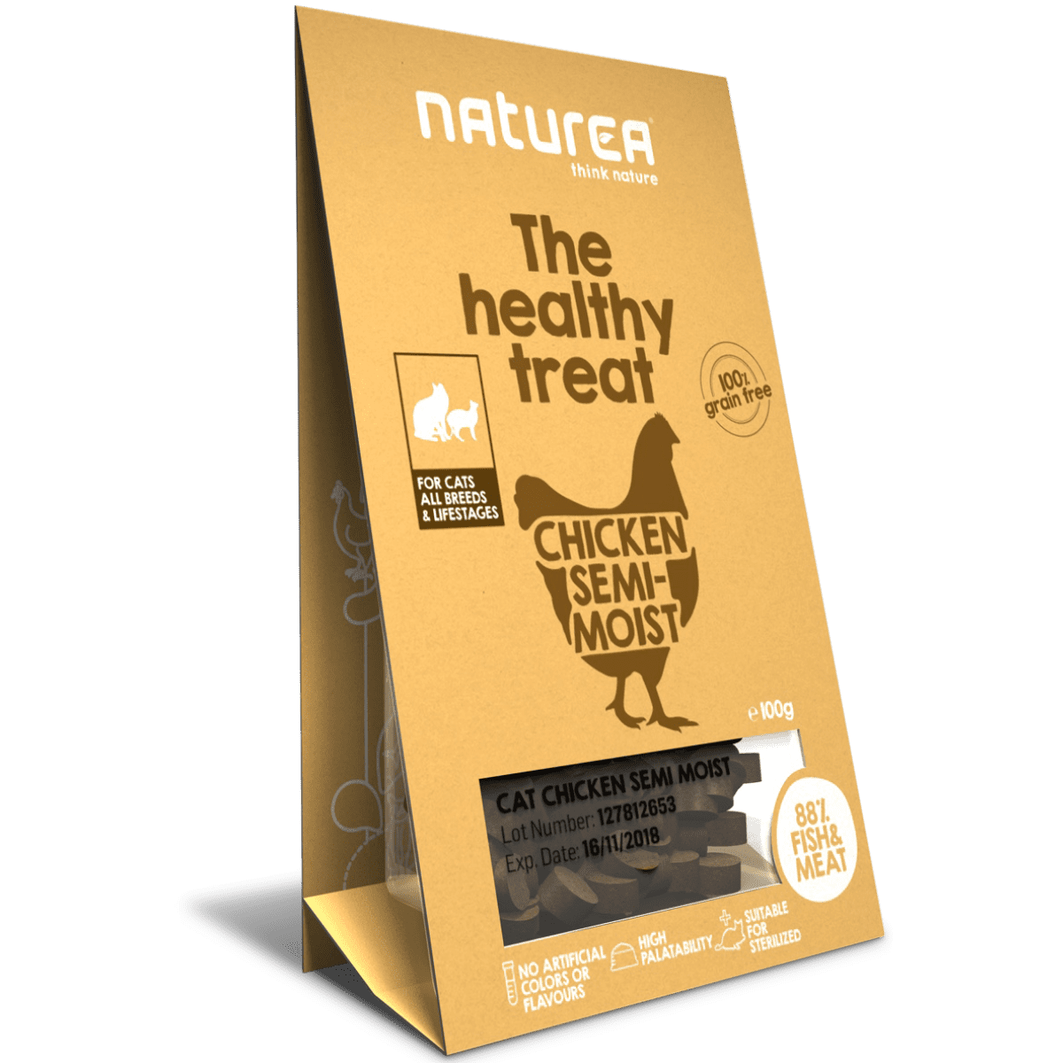 Snacks semi húmidos Naturea para gato | 100g