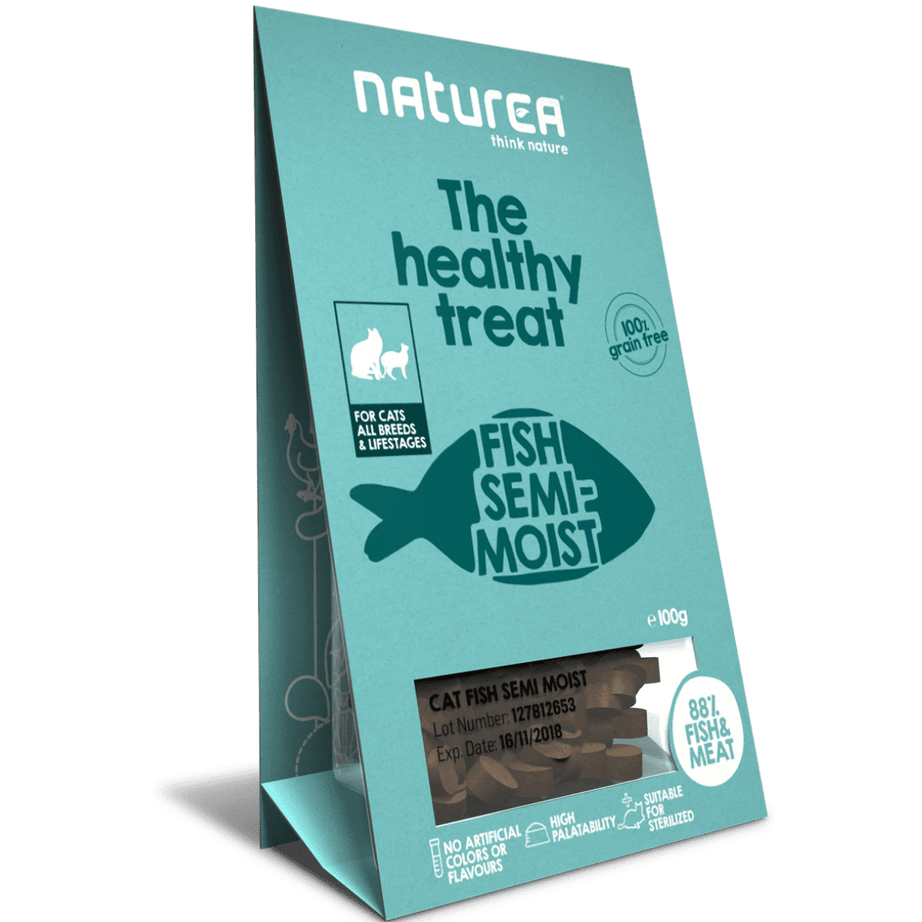 Snacks semi húmidos Naturea para gato | 100g