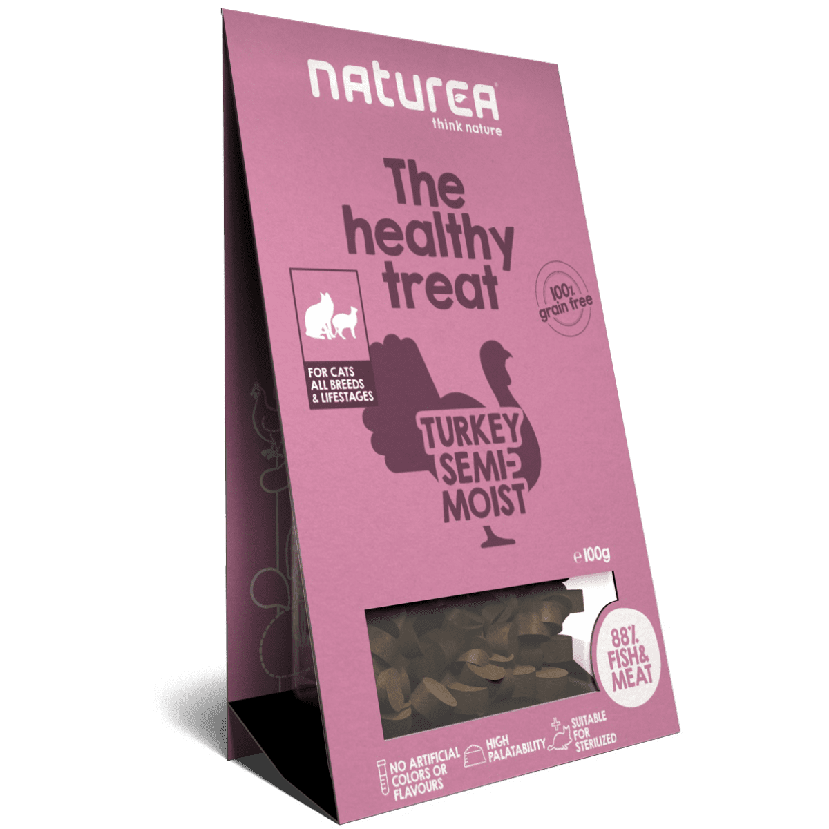 Snacks semi húmidos Naturea para gato | 100g