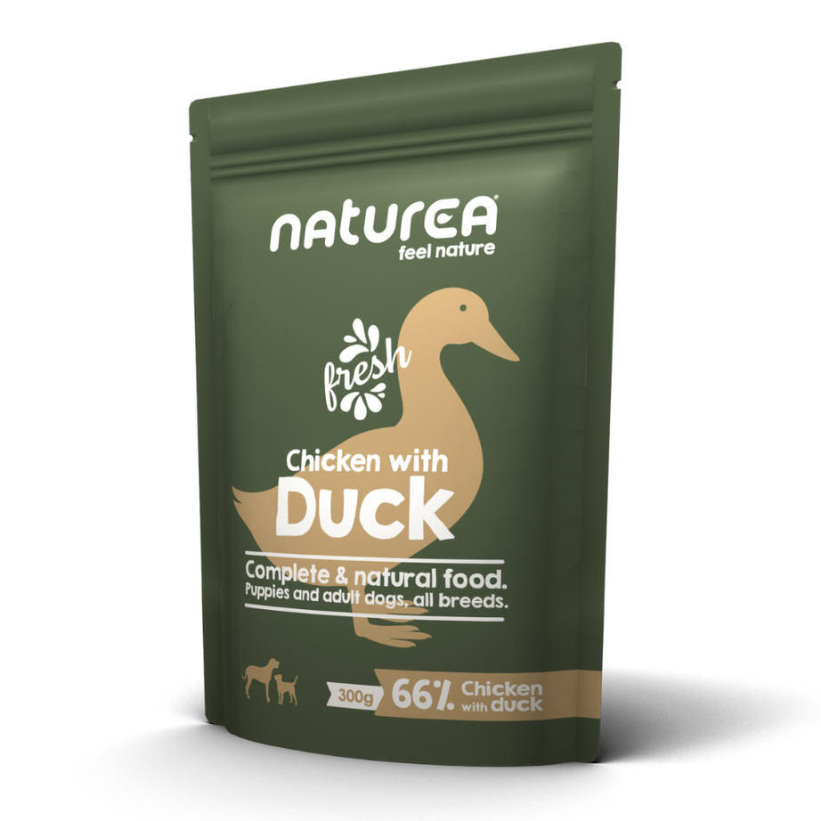 Saqueta Naturea de comida húmida para cão | Frango & Pato - Pack 6 x 300g