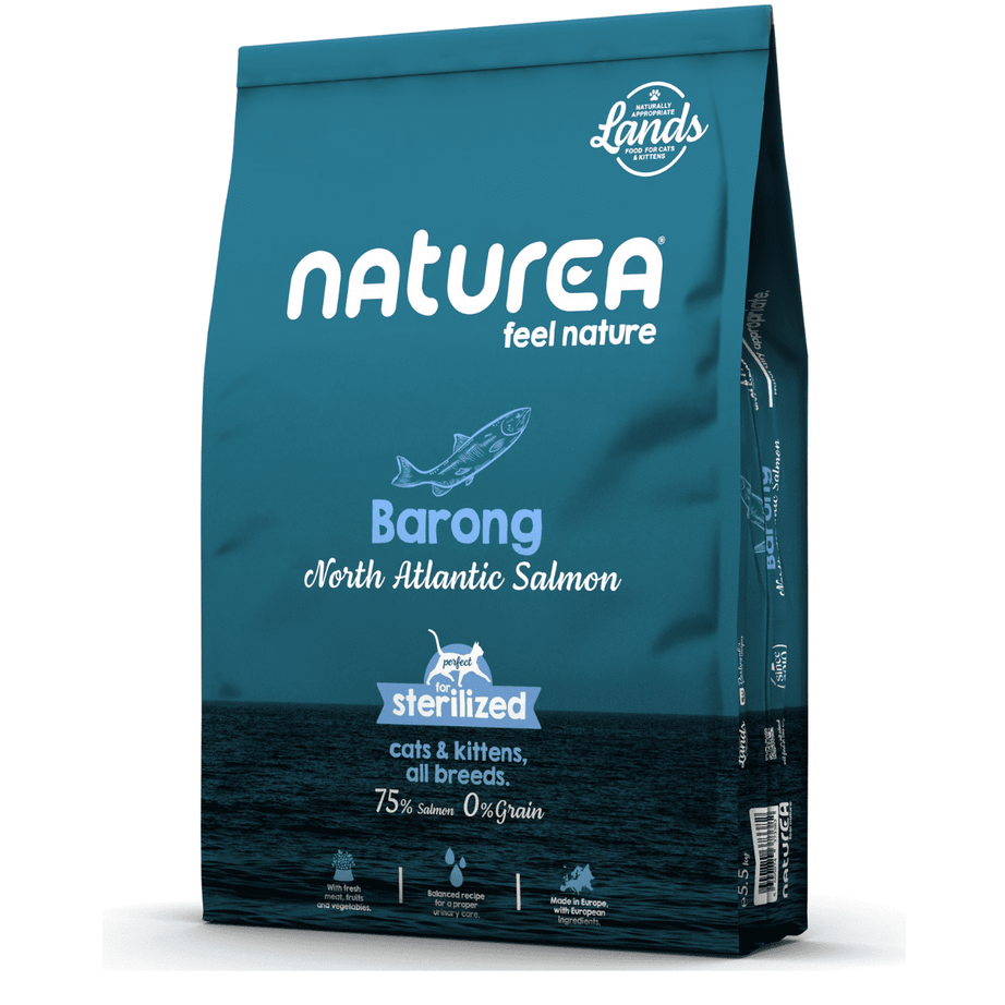 Naturea Lands Barong - Ração para gato | Salmão do Atlântico Norte