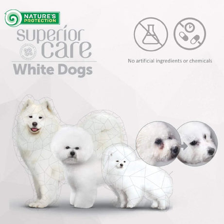 Nature’s Protection Superior Care para Cão Adulto de raças pequenas e mini com pelo branco | Borrego