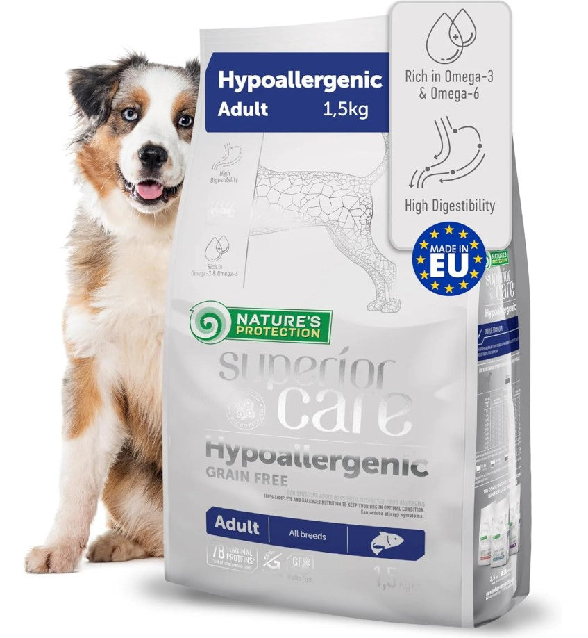 Nature’s Protection Superior Care para Cão Adulto de todas as raças com alergias alimentares | Salmão