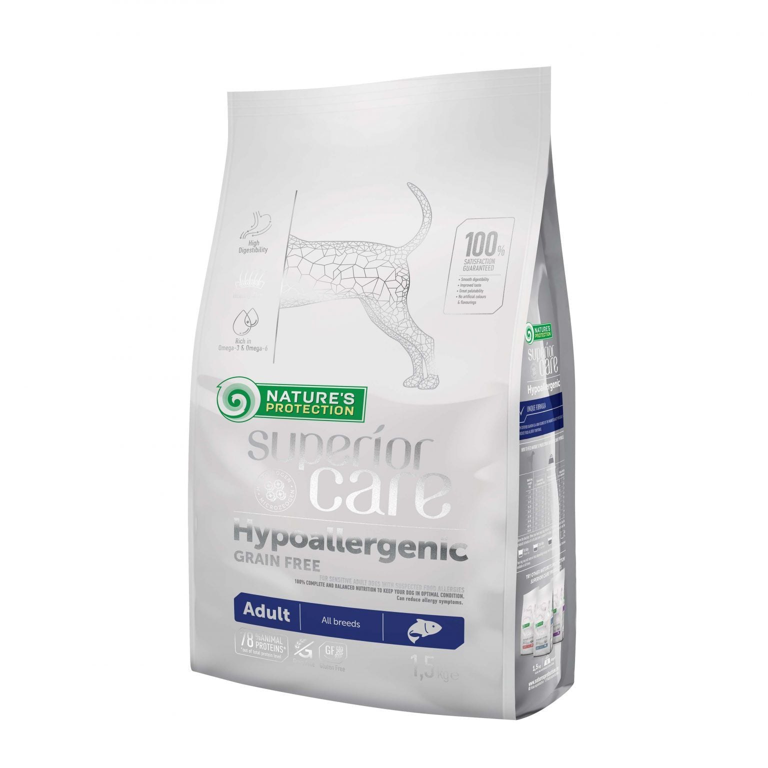 Nature’s Protection Superior Care para Cão Adulto de todas as raças com alergias alimentares | Salmão