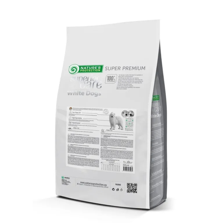 Nature’s Protection Superior Care para Cão júnior de todos os tamanhos com pelagem branca | Peixe Branco