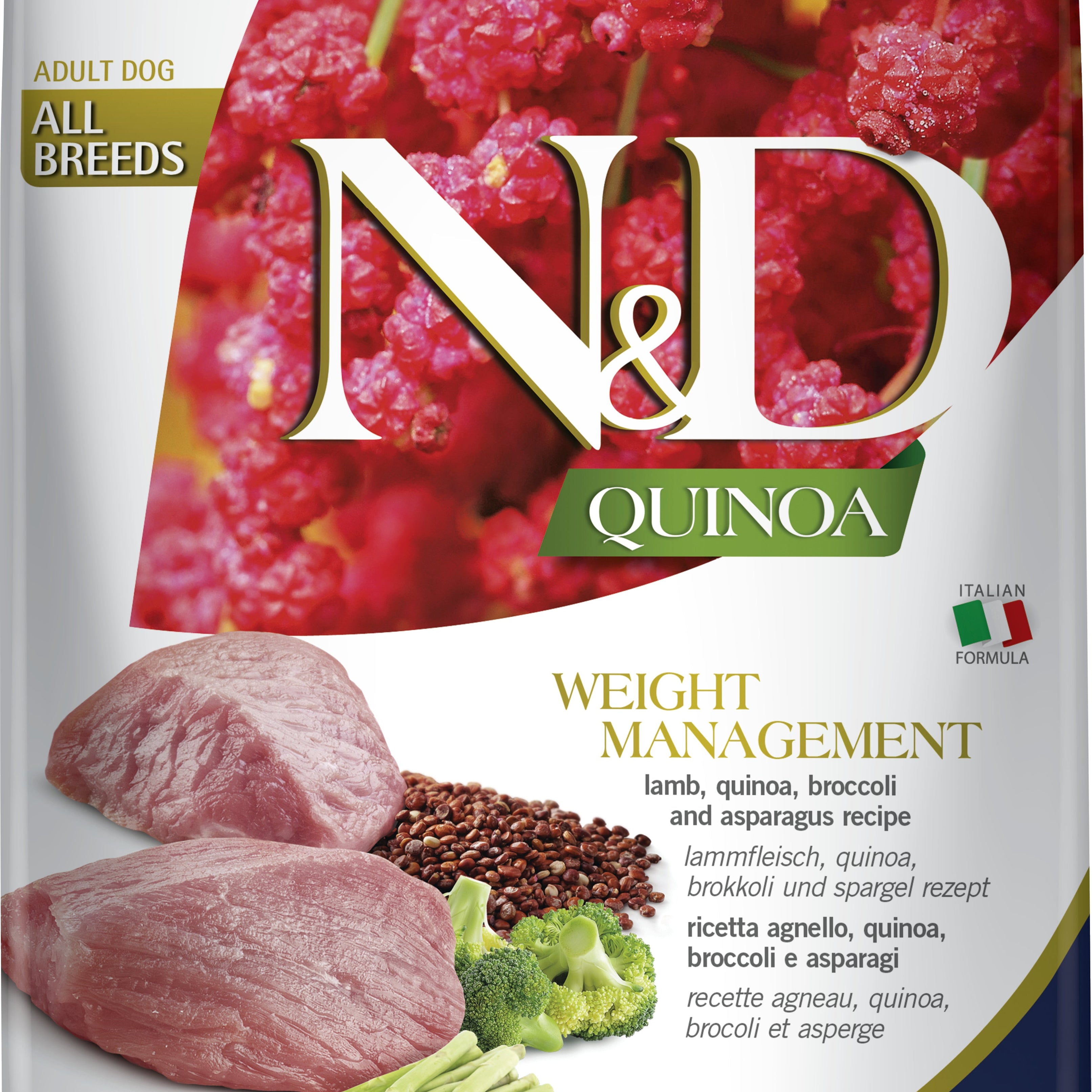 Farmina N&D Quinoa Weight Management - Ração seca para cão adulto com excesso de peso - Cordeiro