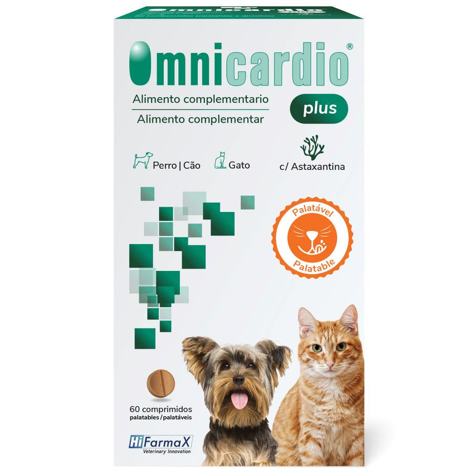 Omnicardio Plus - Apoio ao coração para cães e gatos - 60 Comprimidos