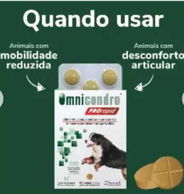 Omnicondro PROrapid - 60 Comprimidos - Apoio das articulações dos cães