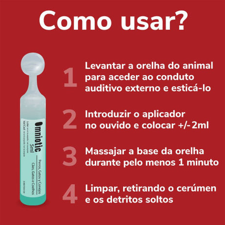 Omniotic - Ampolas para cão, gato, coelho 20x 5ml