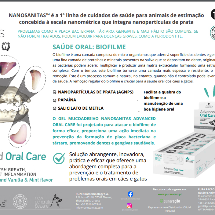 Nano Sanitas Advance Oral Care Dental Gel for Dogs and Cats