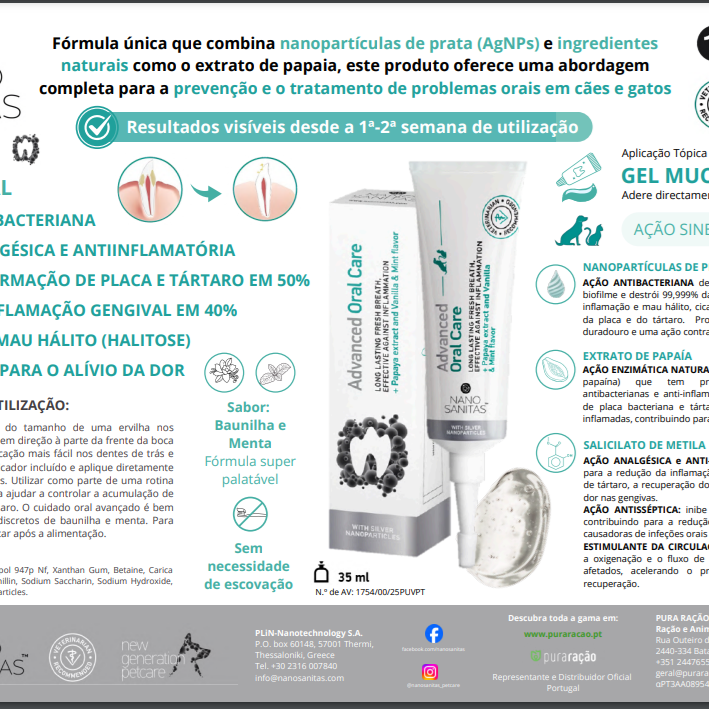 Nano Sanitas Advance Oral Care Dental Gel for Dogs and Cats