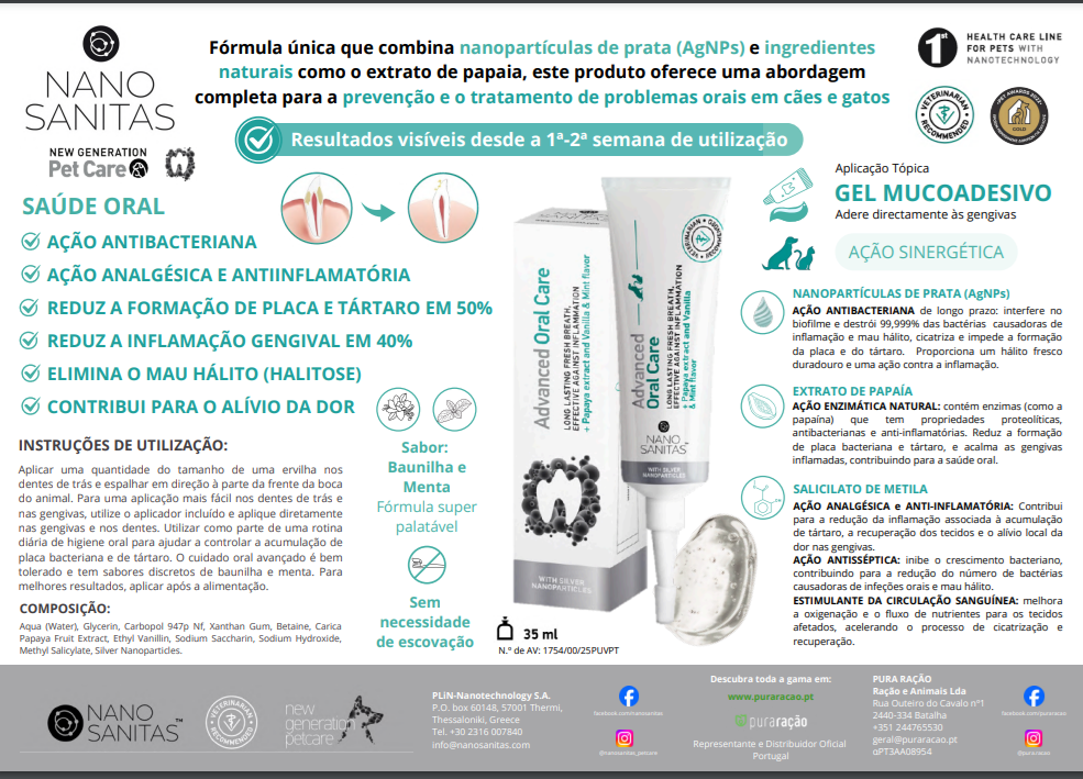Nano Sanitas Advance Oral Care Dental Gel for Dogs and Cats