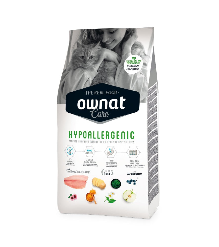 Ownat Care Hypoallergenic Cat - Ração hipoalergénica para gatos adultos