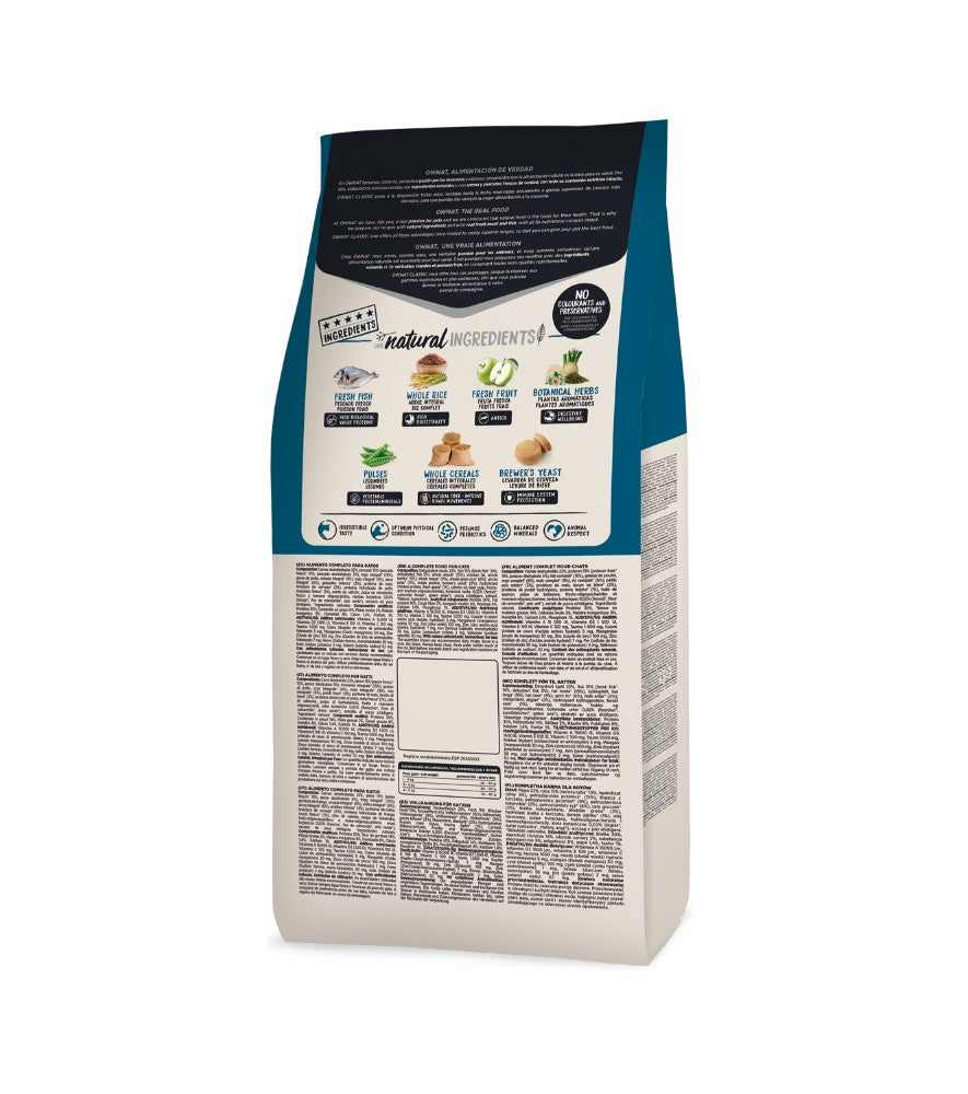 Ownat Classic Fish - Dry cat food for adult cats - Fish