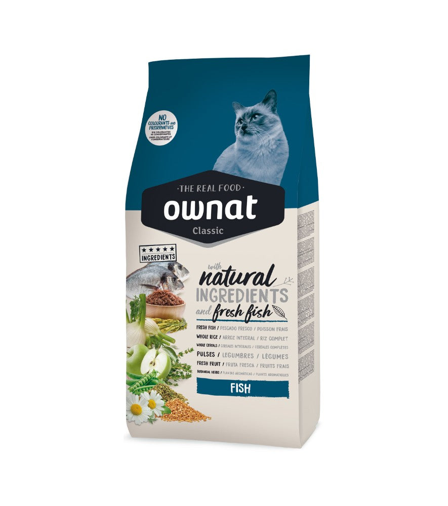 Ownat Classic Fish - Dry cat food for adult cats - Fish