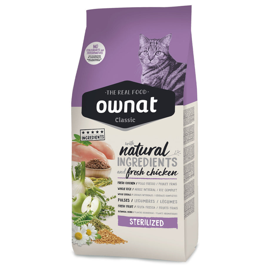 Ownat Classic Cat Sterilized - Dry food for adult sterilized cats - Chicken