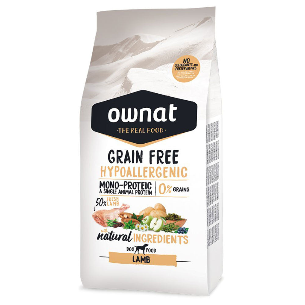 Ownat Gf Hypo Lamb- Ração seca para cão adulto com alergias - Borrego